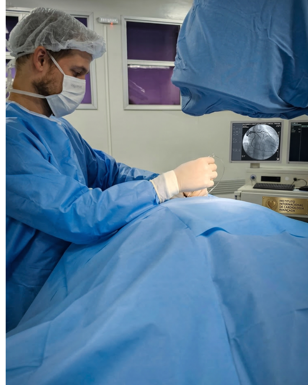 Dr. Rafael Ribeiro em atuação cirúrgica